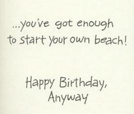 ... you've got enough to start your own beach!