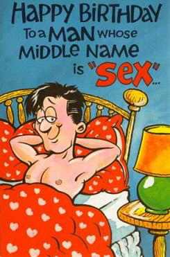 Happy birthday to a man whose middle name is 'Sex'...